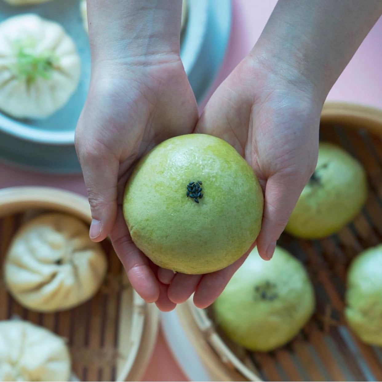 Matcha Custard Bao