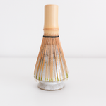 Matcha chasen bamboo whisk holder glazed with whisk new zealand studio foon