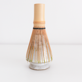 Matcha chasen bamboo whisk holder glazed with whisk new zealand studio foon